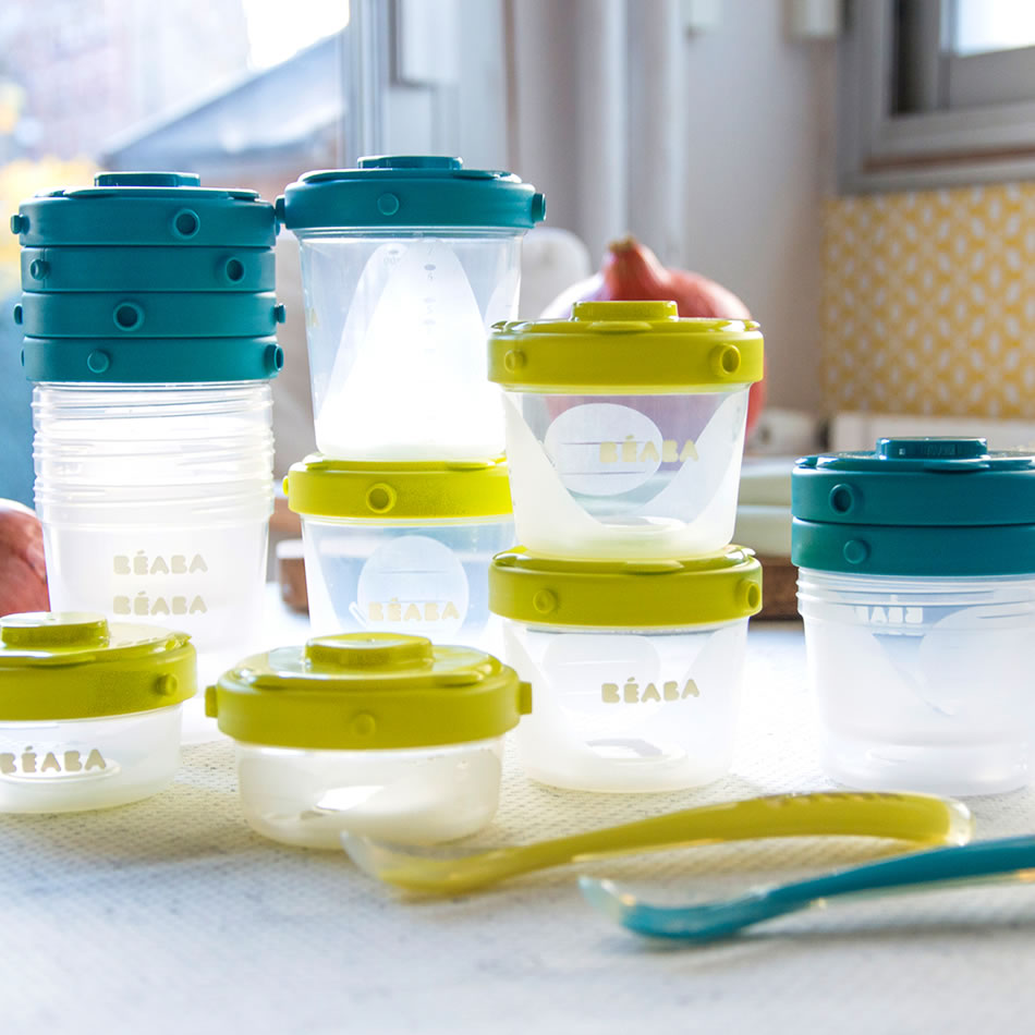 Beaba Clip Containers 12 Piece Baby Feeding Set With Silicone Spoons Ebay