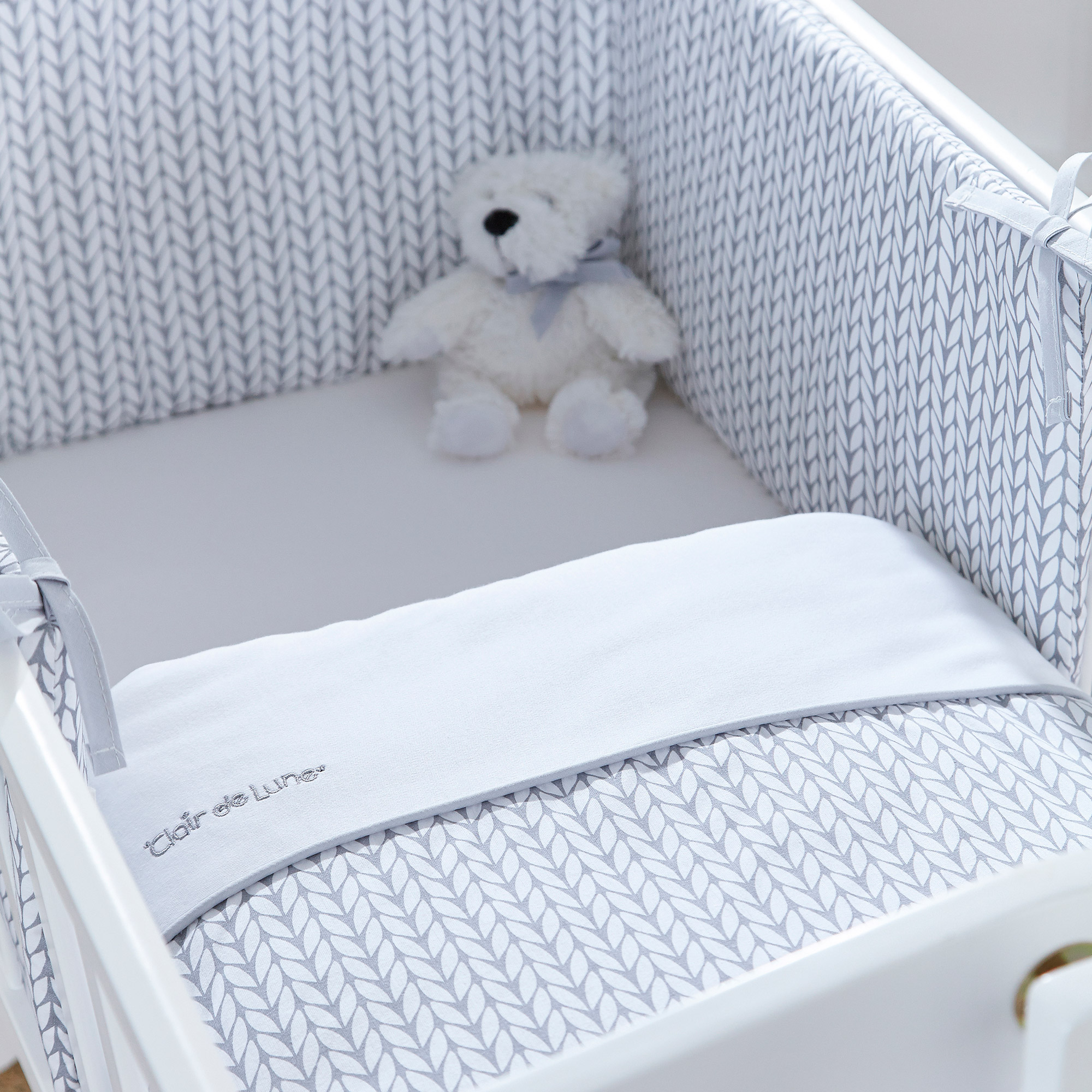 clair de lune cot bed bumper set