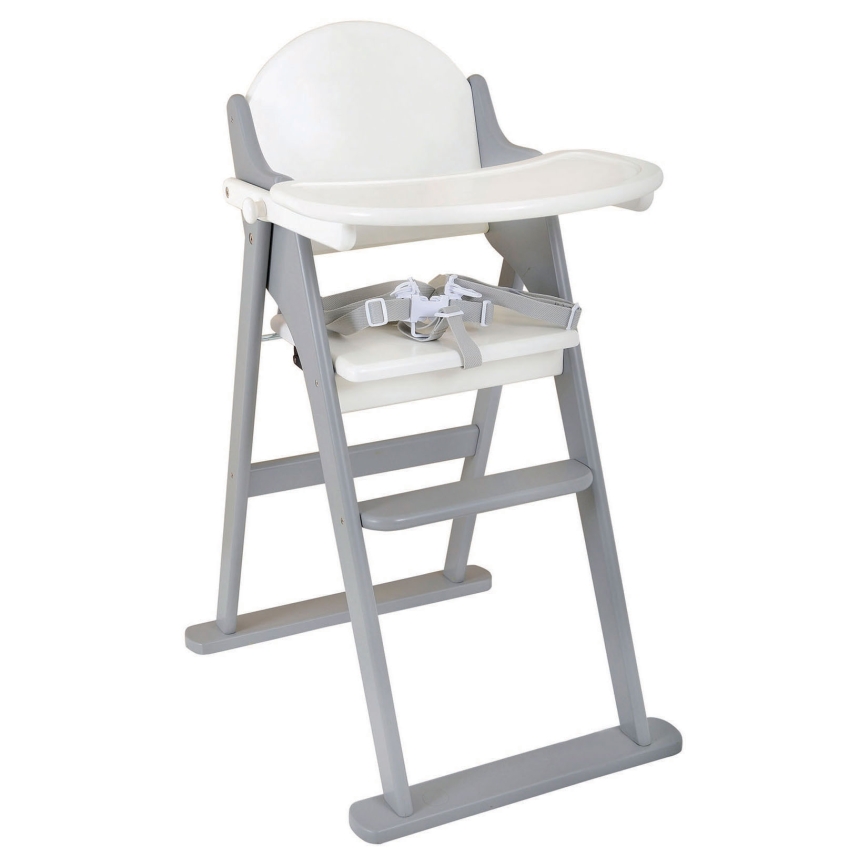 white and wood high chair