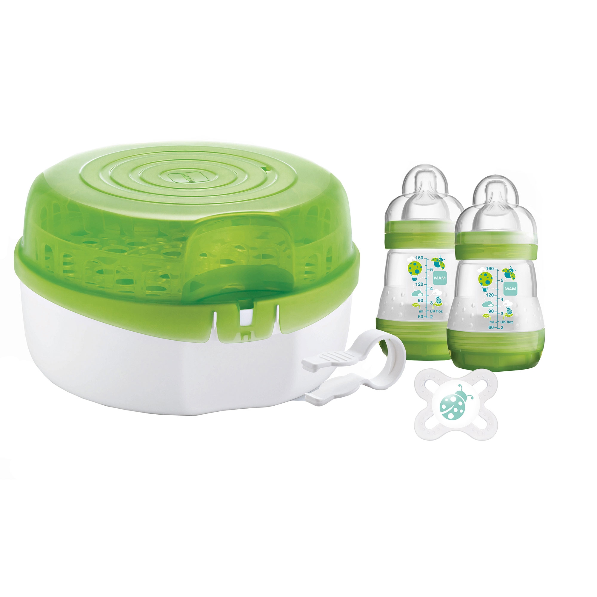MAM Baby Feeding 2 Level Microwave Steam / Cold Water Steriliser For