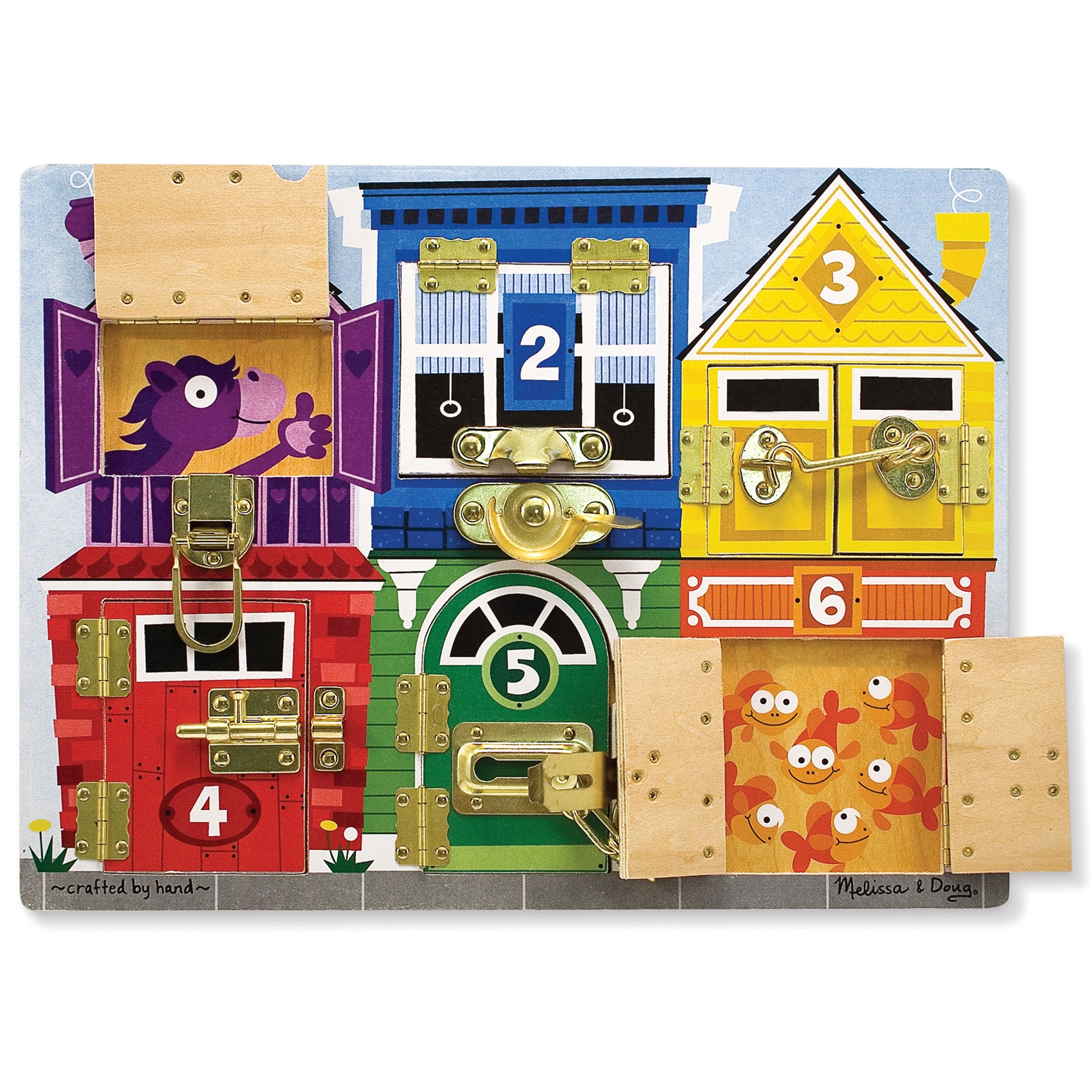 Melissa And Doug Baby / Child's Toys / Learning Latches Board / Puzzle