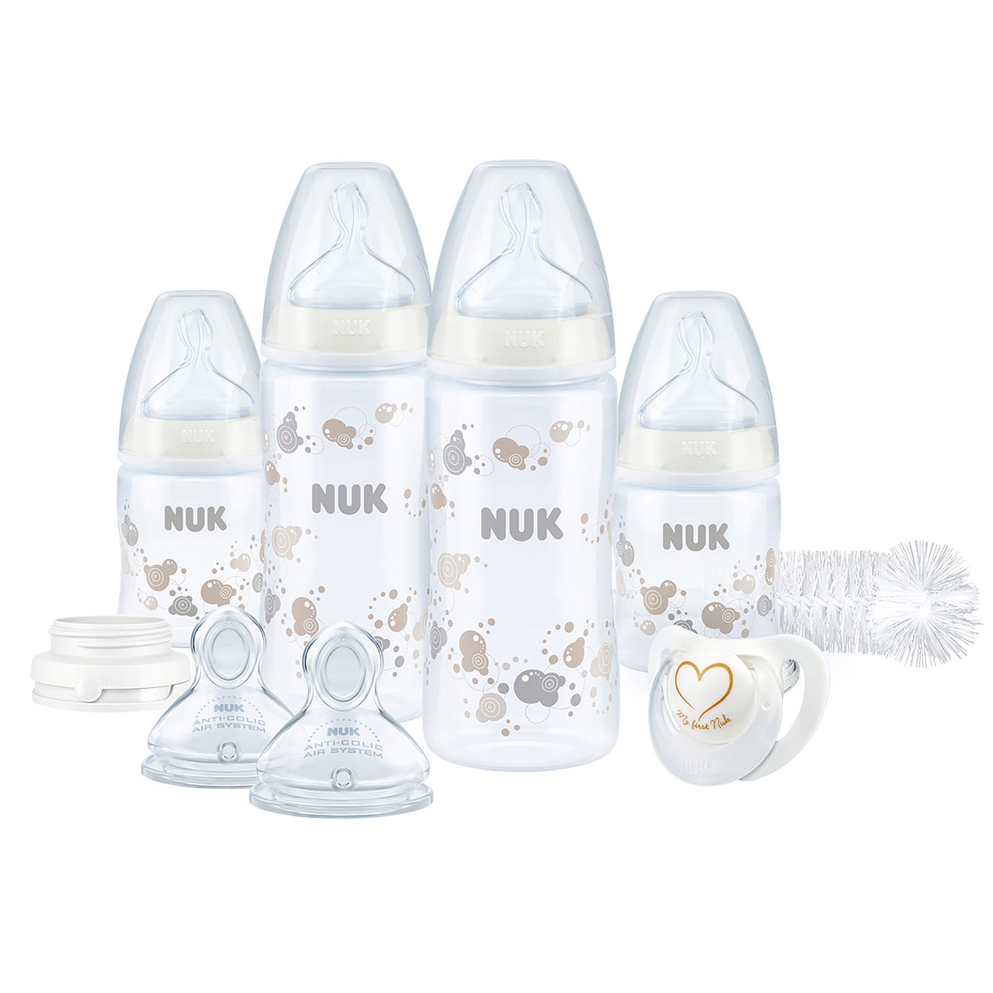 NUK First Choice Perfect Start Combi Baby Bottle Feeding Set with Brush
