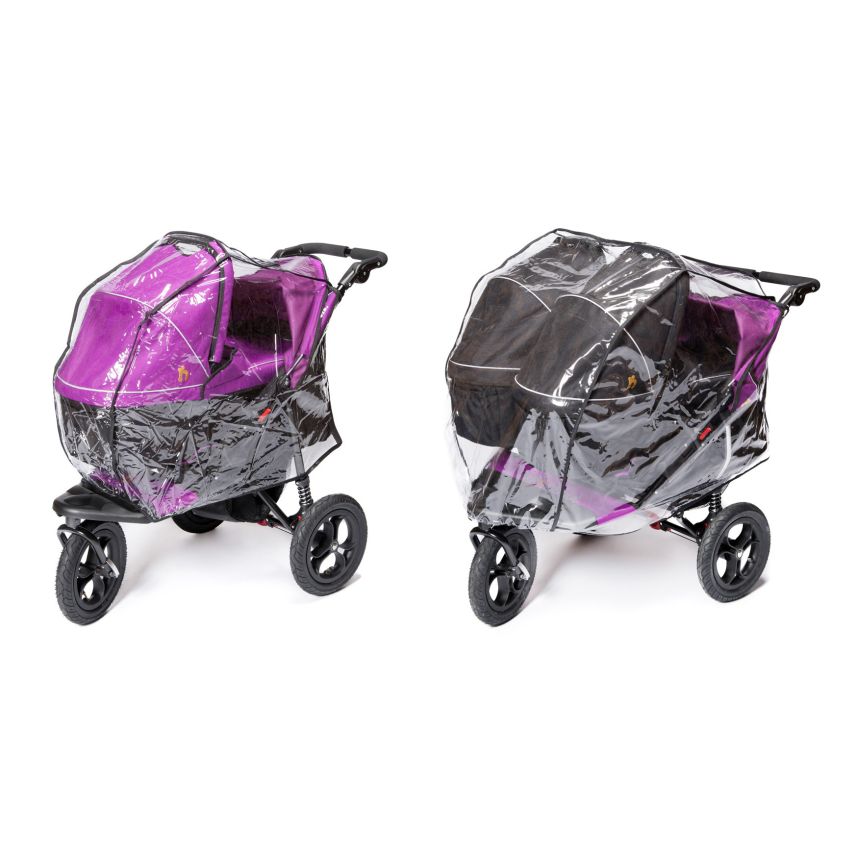 out n about double buggy rain cover