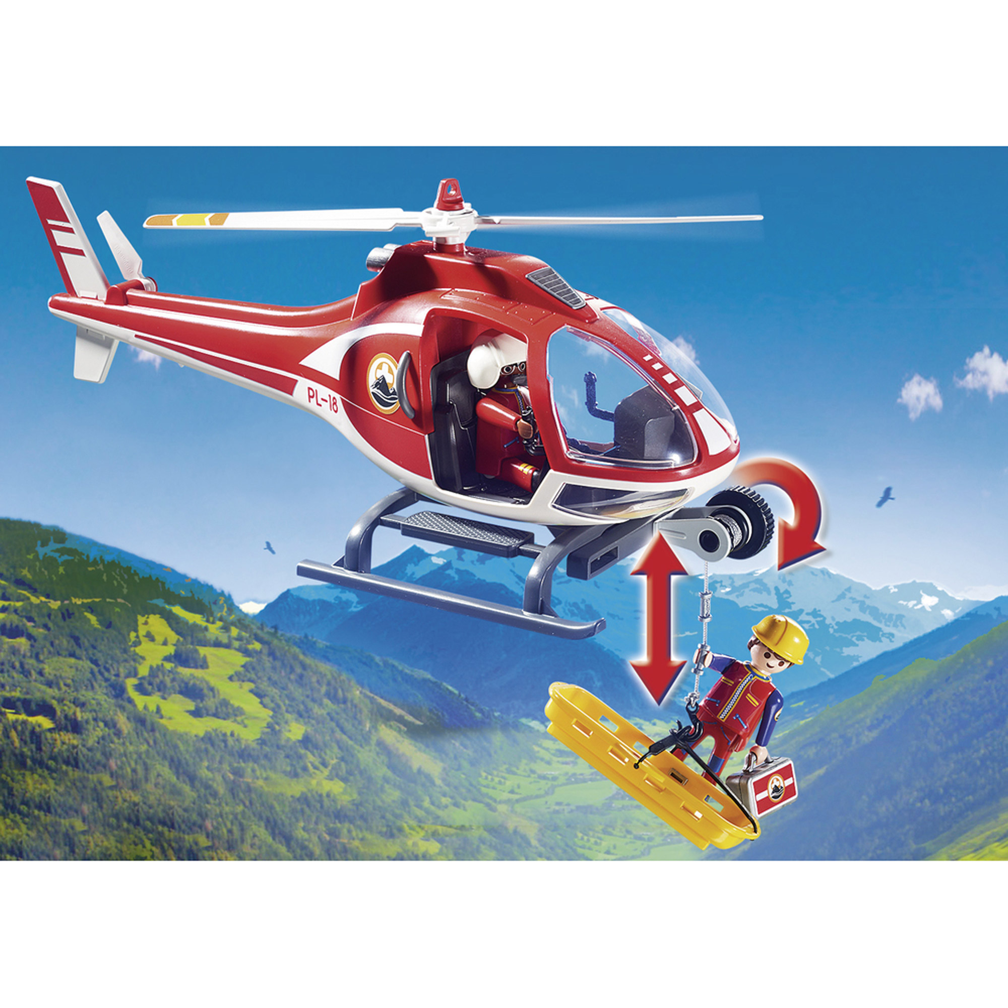 playmobil 9127 mountain rescue helicopter