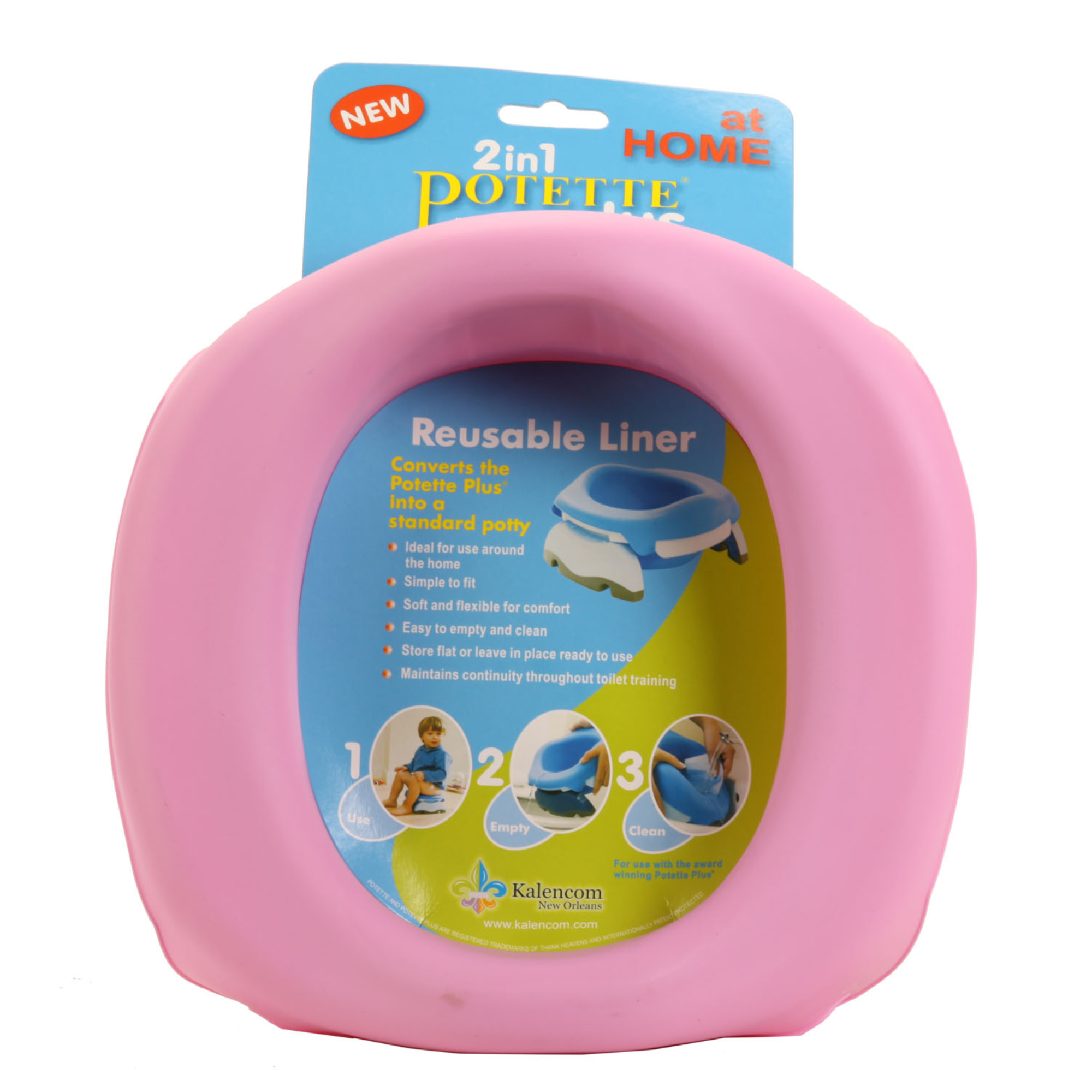 Pink Reusable Collapsible Travel Potty Liner Sold Separately Kalencom Potette Plus Potty Liner for Home Use with The 2-in-1 Potette Plus Potty 