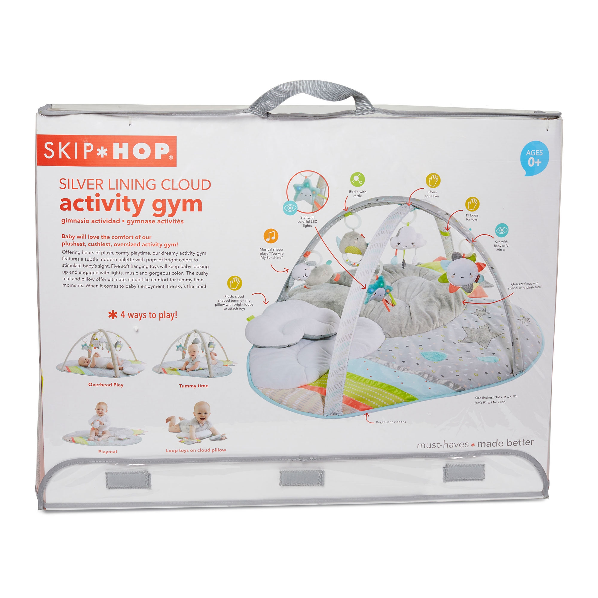 skip hop silver lining cloud gym activity mat