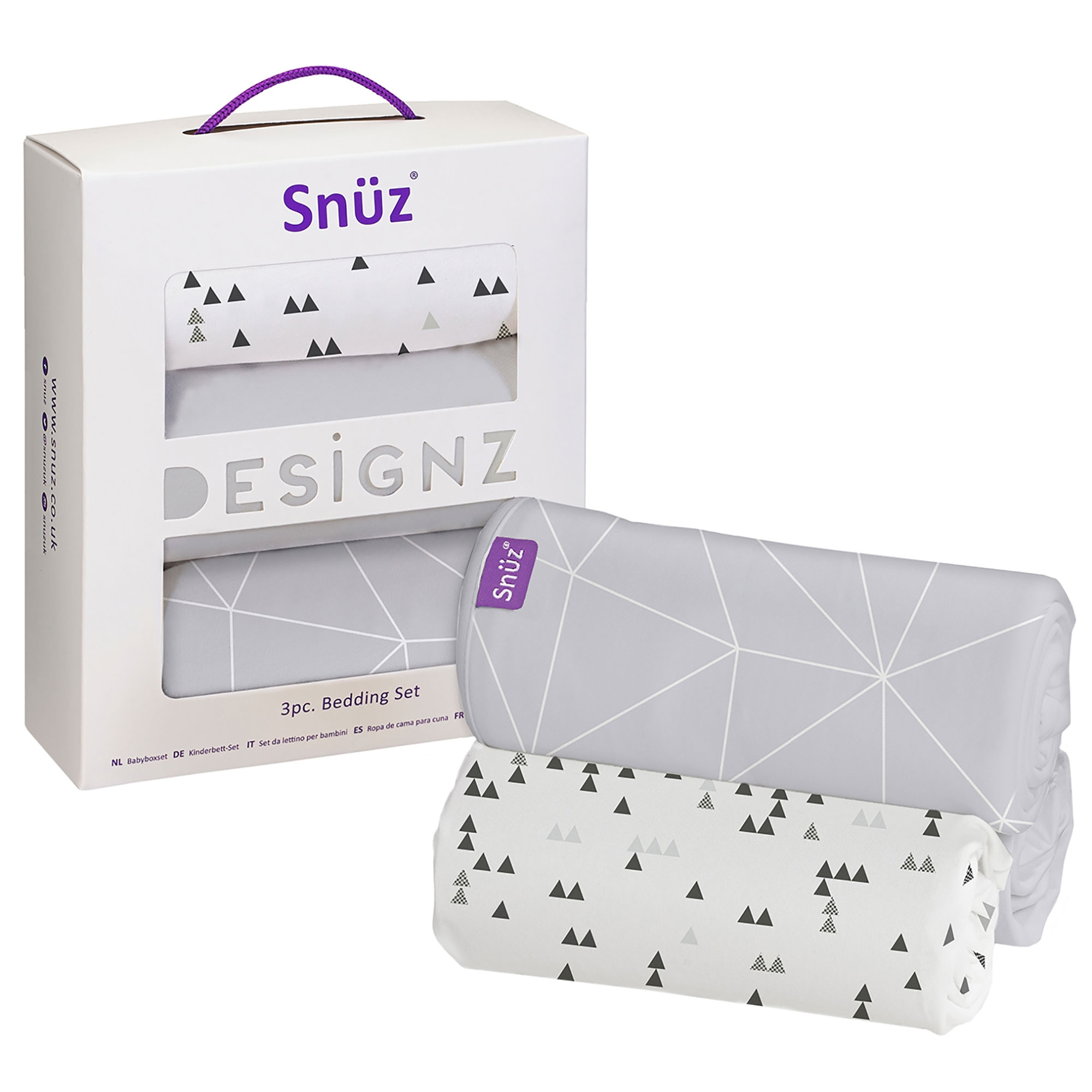 Geo Mono Snuz Designz Duvet /& Pillow Case Set