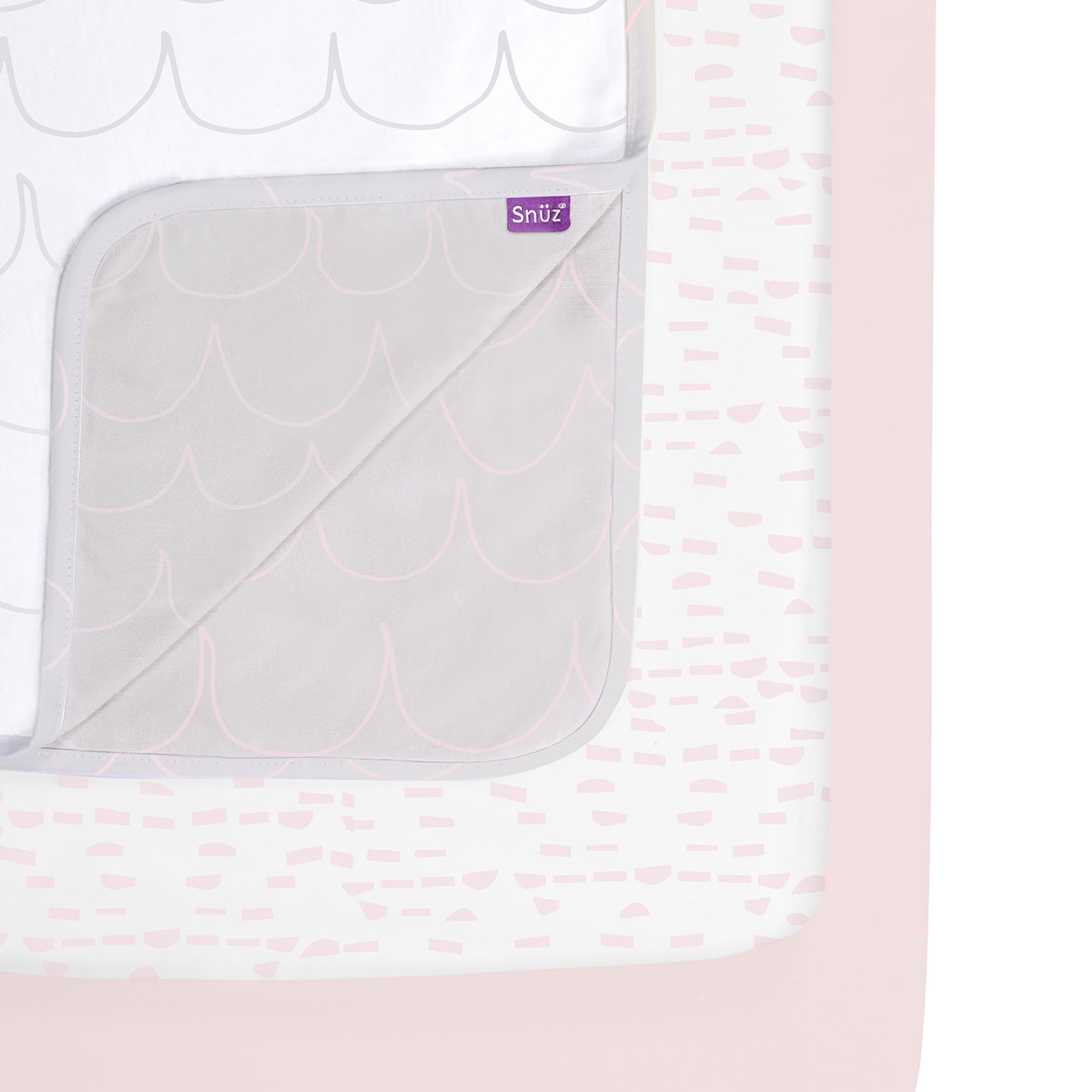 Snuz 3 Piece Baby Kids Crib Bedding Set Geo Breeze Child